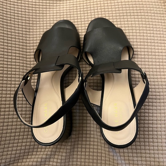 Cole Hahn Grand Adele Black Sling-back Sandal, Size 8.5 - Picture 1 of 3